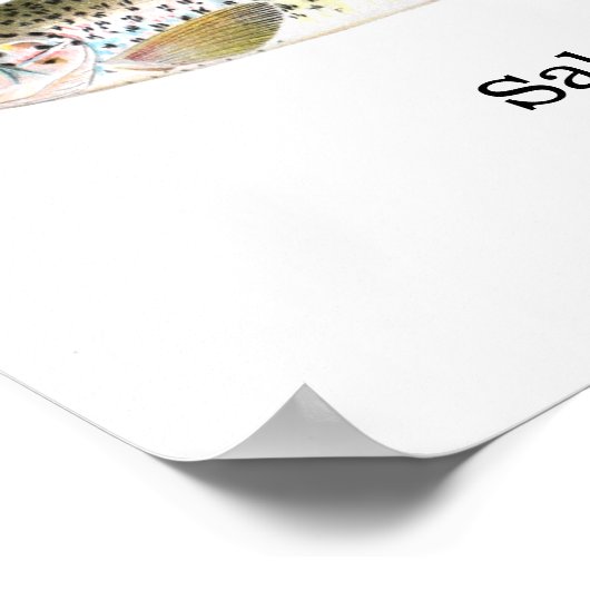 Lachsforelle Poster (Ecke)