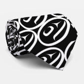 Lachsforelle Schwarz-Weiß-Krawatte Krawatte (Gerollt)