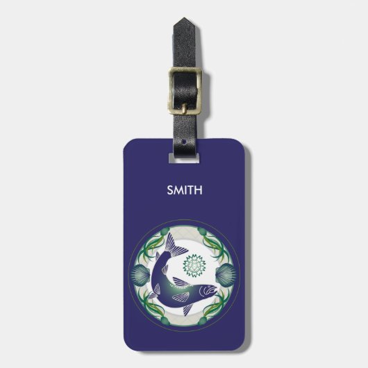 LachsGepäckanhänger Gepäckanhänger (Vorderseite vertikal)