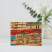 Lachskannen Vintag Postkarte (Stehend Vorderseite)