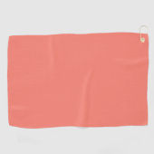 Lachskoralle in fester Farbe Golfhandtuch (Horizontal)