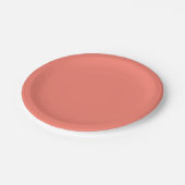 Lachskoralle in fester Farbe Pappteller (Schrägansicht)