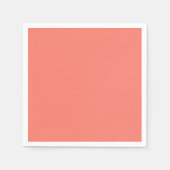 Lachskoralle in fester Farbe Serviette (Vorderseite)