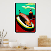 Lachskunst Poster (Küche)