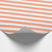 Lachslachs Diagonal Strip Geschenkpapier (Ecke)