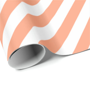 Lachslachs Diagonal Strip Geschenkpapier