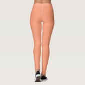Lachslachs Schlichte Leggings (Rückseite)