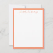 Lachsmilch Rote Orange Classic Karte (Vorderseite)