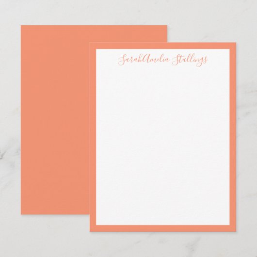 Lachsmilch Rote Orange Classic Karte (Vorne/Hinten)