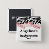 Lachsperlen und Band-Gast-Gastgeschenk Button (Vorne & Hinten)
