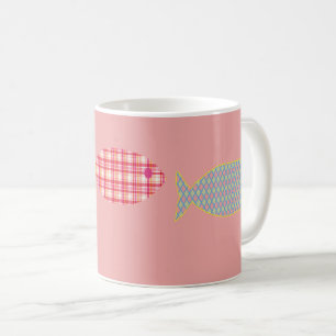 Lachsrosa Fisch Küstenkaffeetasse Kaffeetasse