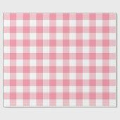Lachsrosa-Gingham-kariertes Verpackungs-Papier Geschenkpapier (Flach)