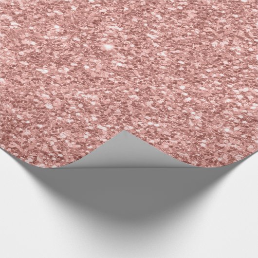 Lachsrosa Glitzer-Textur Geschenkpapier (Ecke)