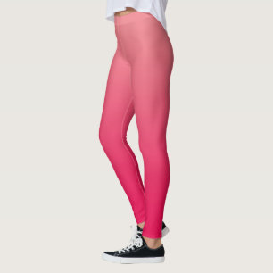 Lachsrosa-roter Ombre Leggings