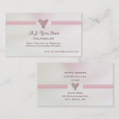 Lachsrosa Satinblick Ratgeber Visitenkarte (Vorne/Hinten)