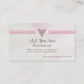 Lachsrosa Satinblick Ratgeber Visitenkarte (Vorderseite)