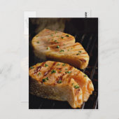 Lachssteaks auf Grill Postkarte (Vorne/Hinten)