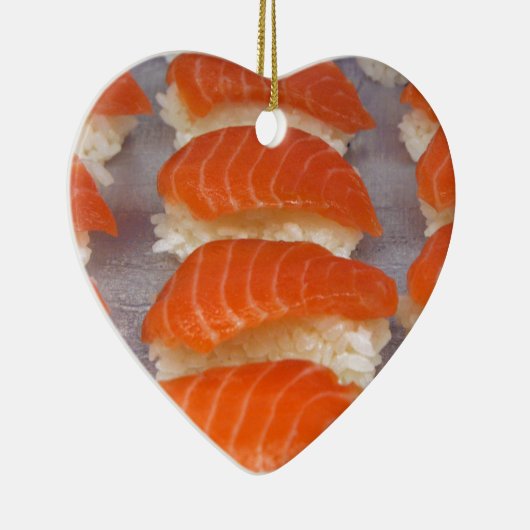 Lachssushi - Sashimi Keramik Ornament (Rechts)