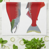 Lachszwillinge Handtuch (Gefaltet)