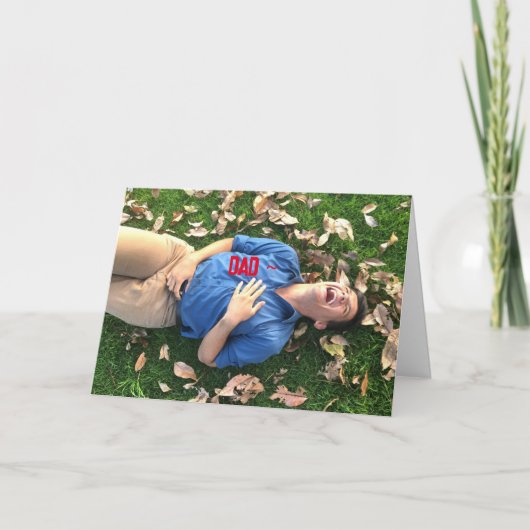 LACHTEN DER VATER-TAGESKARTE DES VATERS DANKESKARTE (Vorderseite)