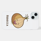 Lachzwiebel Mit Monogramm iPhone Hülle (Rückseite (Horizontal))