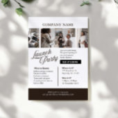 lack and White Professional Company Launch Party Einladung