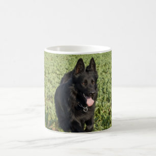 Lack-schwarzer Schäferhund Kaffeetasse