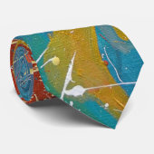 Lackabstraktes Design Krawatte (Gerollt)
