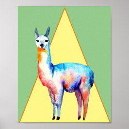 Lackadaisischer Llama in Spotlight Poster