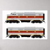 Lackawanna Diesel F3 A-B Set-Lokomotivposter Poster (Vorne)