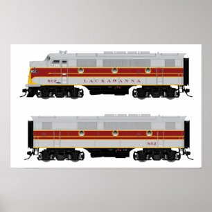 Lackawanna Diesel F3 A-B Set-Lokomotivposter Poster
