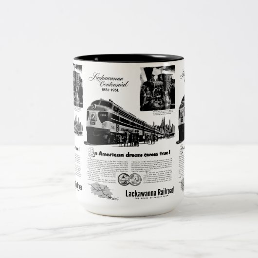 Lackawanna EisenbahnCentennial 1951 Zweifarbige Tasse (Mittel)