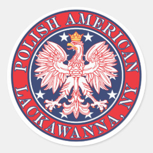 Lackawanna New York Polish Runder Aufkleber