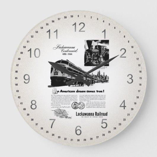 Lackawanna Railroad 1951 Große Wanduhr (Vorderseite)