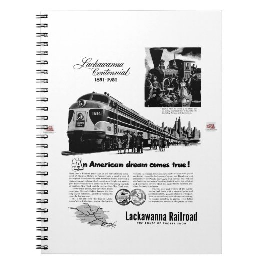 Lackawanna Railroad 1951 Notizblock (Vorderseite)