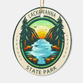 Lackawanna Staat Park Pennsylvania Abzeichen Keramik Ornament (Links)