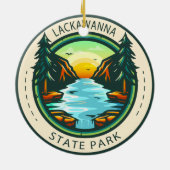 Lackawanna Staat Park Pennsylvania Abzeichen Keramik Ornament (Hinten)