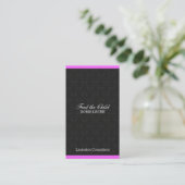 Lacke Berater Damask Color Bar Visitenkarte (Stehend Vorderseite)