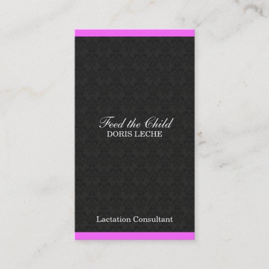 Lacke Berater Damask Color Bar Visitenkarte (Vorderseite)