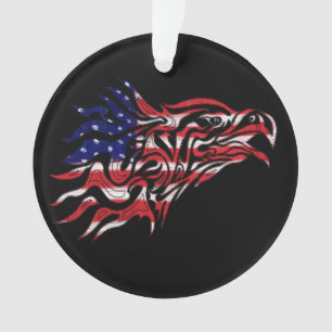 Lackfahne und Adler Ornament