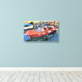 Lackierboot auf dem Meer Leinwanddruck (Insitu (Holzboden))