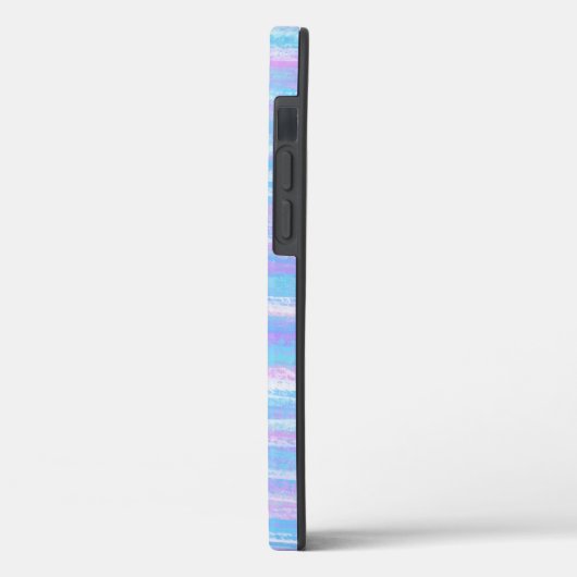 Lackierte Acrylstreifen Türkis Pink Lila Case-Mate iPhone Hülle (Rückseite / Links)