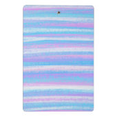 Lackierte Acrylstreifen Türkis Pink Lila Mini Klemmbrett (Rückseite)