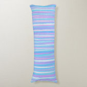 Lackierte Acrylstreifen Türkis Pink Lila Seitenschläferkissen (Vorderseite Vertikal)