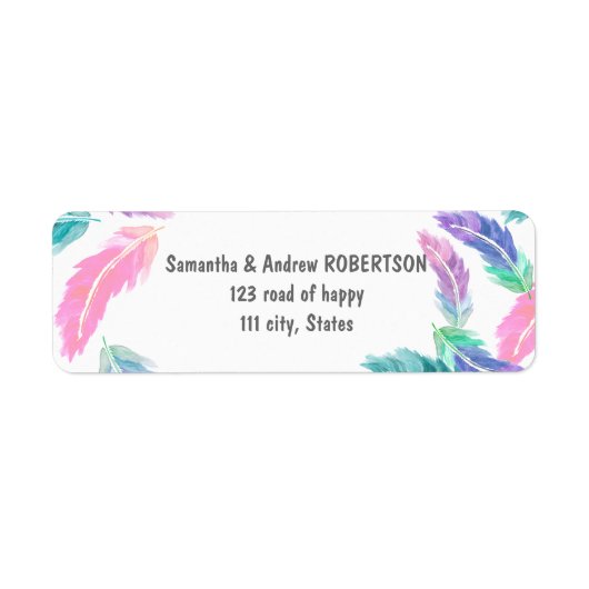 Lackierte Aquarellfedern Hochzeit (Vorne)