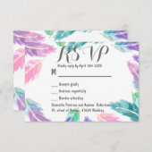 Lackierte Aquarellfedern Hochzeit von RSVP (Vorne/Hinten)