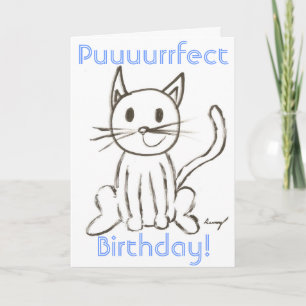 Lackierte Kitty "Puuurfect Birthday" Karte