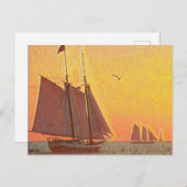 Lackierte Segelboote Postkarte (Vorne/Hinten)