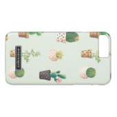 Lackierte Töpfe mit Sukkulenten und Kaktmuster Case-Mate iPhone Hülle (Rückseite (Horizontal))