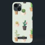Lackierte Töpfe mit Sukkulenten und Kaktmuster Case-Mate iPhone Hülle<br><div class="desc">Niedlicher und moderner iPad Minikoffer mit Kakteen und Sukkulenten in bemalten Herztöpfen mit Minzhintergrund. Dieser personalisierte Fall wird als Geschenk perfekt sein. Ähnliche Designs sind erhältlich.</div>